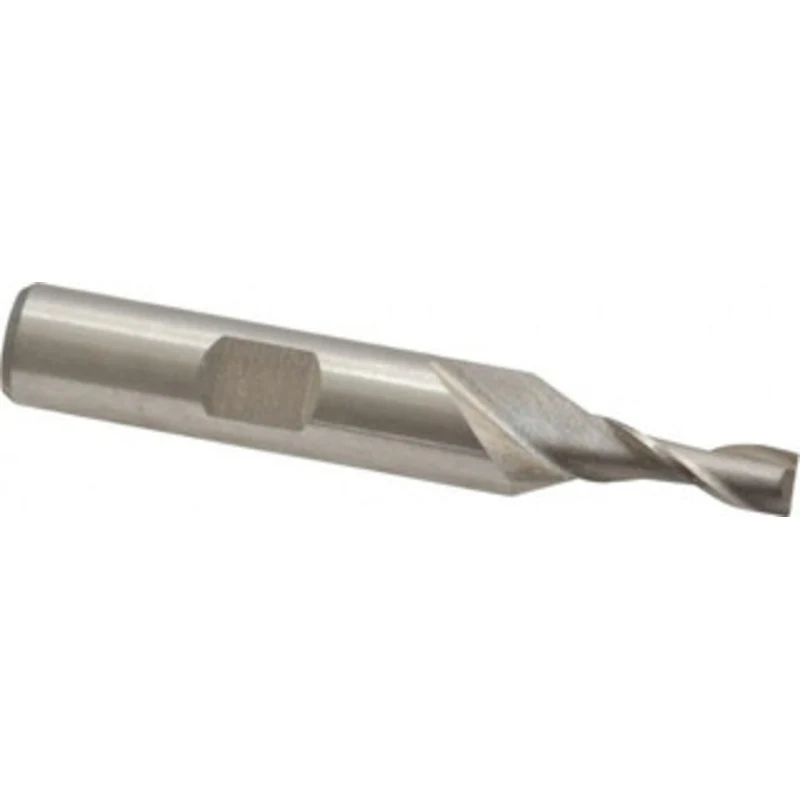 Value Collection 5mm, 1/2 LOC, 3/8 Shank Diam, 2-5/16 OAL, 2 Flute, High Speed Steel Square End Mill Single End, Unco...